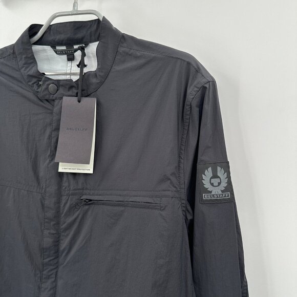 Belstaff Black Samford Blouson Full Zip Ripstop Jacket size 48 Men’s Biker Style - Picture 3 of 16